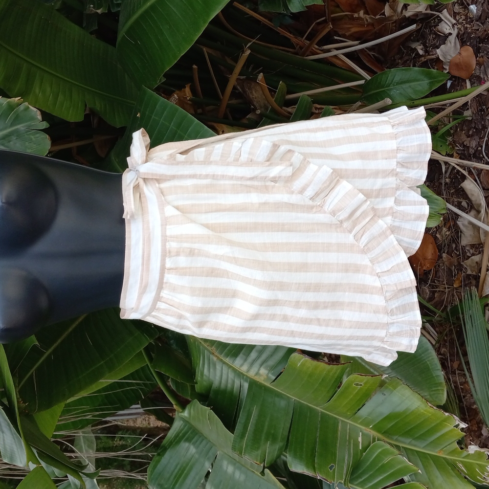 J crew striped ruffled Mini